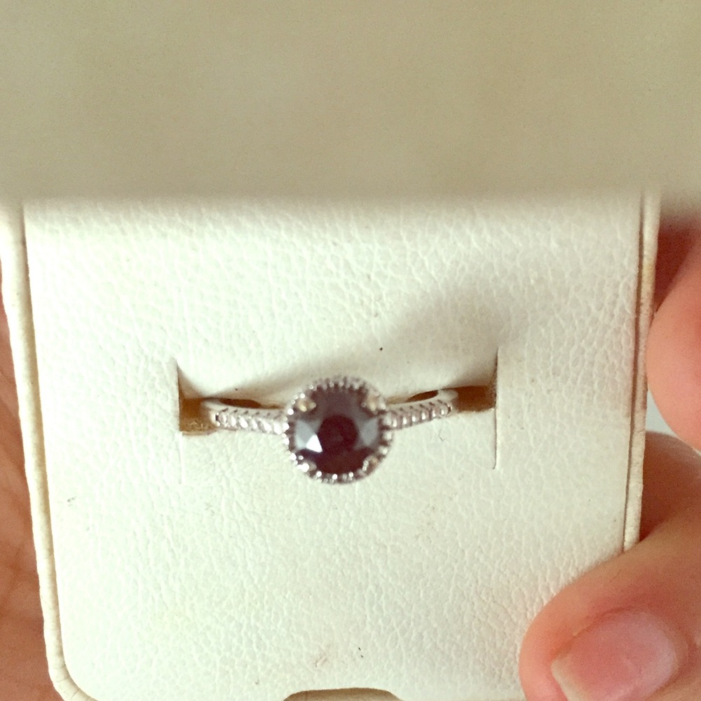 Real black diamond ring